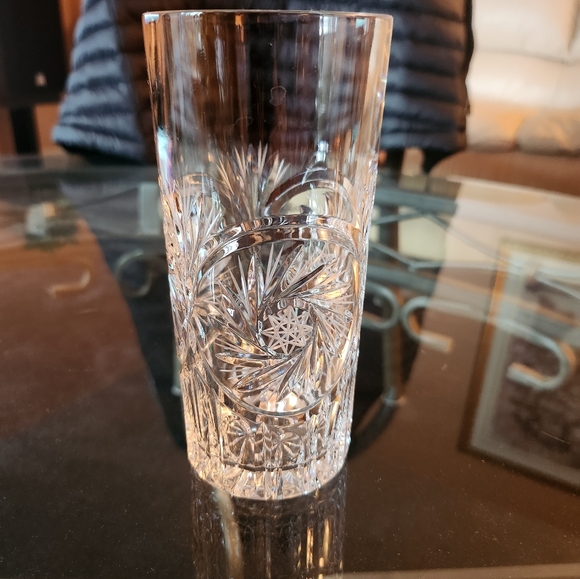 Vintage Crystal Pinwheel Water glass - Picture 2 of 2